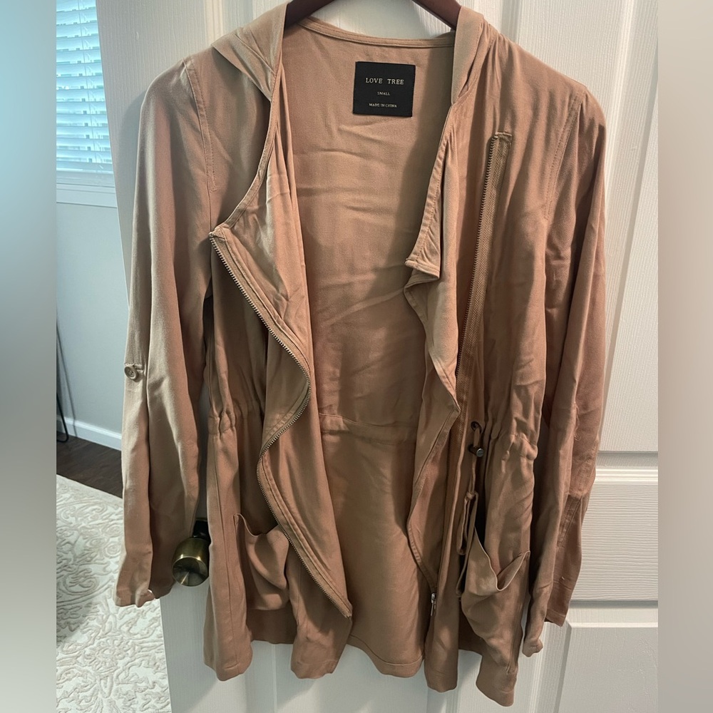 Love Tree Women's Utility Jacket in Tan